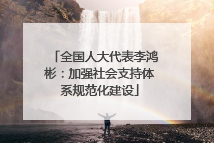 全国人大代表李鸿彬：加强社会支持体系规范化建设