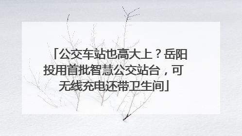 公交车站也高大上？岳阳投用首批智慧公交站台，可无线充电还带卫生间