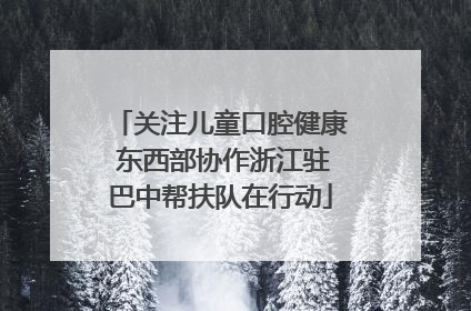 关注儿童口腔健康 东西部协作浙江驻巴中帮扶队在行动