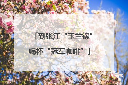 到张江“玉兰镓”喝杯“冠军咖啡”