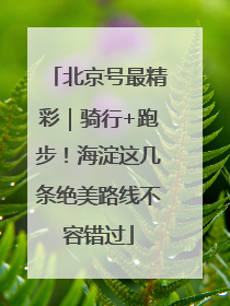 北京号最精彩｜骑行+跑步！海淀这几条绝美路线不容错过