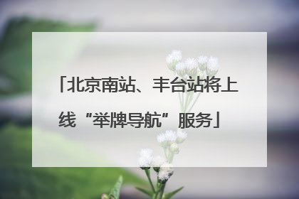 北京南站、丰台站将上线“举牌导航”服务