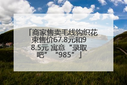 商家售卖毛线钩织花束售价67.8元和98.5元 寓意“录取吧”“985”