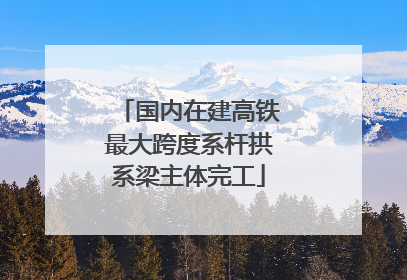 国内在建高铁最大跨度系杆拱系梁主体完工