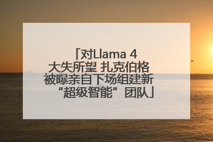 对Llama 4大失所望 扎克伯格被曝亲自下场组建新“超级智能”团队