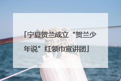 宁夏贺兰成立“贺兰少年说”红领巾宣讲团