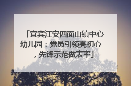 宜宾江安四面山镇中心幼儿园：党员引领亮初心，先锋示范做表率