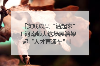 实践成果“活起来”！河南师大这场展演架起“人才直通车”