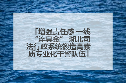 增强责任感 一线“淬真金” 湖北司法行政系统锻造高素质专业化干警队伍