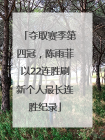 夺取赛季第四冠，陈雨菲以22连胜刷新个人最长连胜纪录