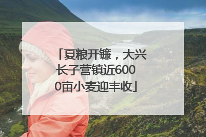 夏粮开镰，大兴长子营镇近6000亩小麦迎丰收