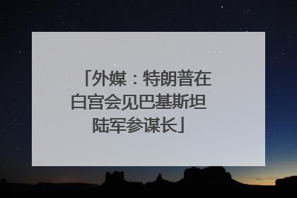 外媒：特朗普在白宫会见巴基斯坦陆军参谋长