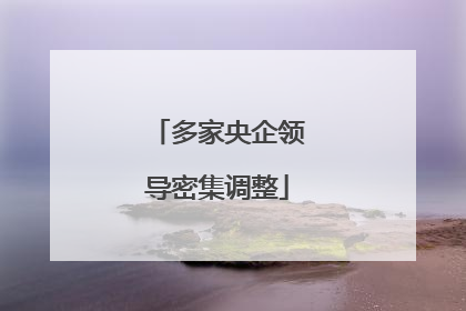 多家央企领导密集调整
