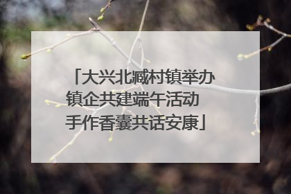 大兴北臧村镇举办镇企共建端午活动 手作香囊共话安康