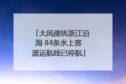 大风侵扰浙江沿海 84条水上客渡运航线已停航