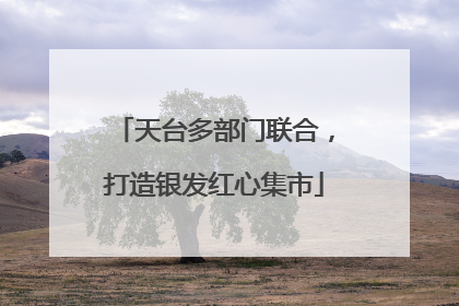 天台多部门联合，打造银发红心集市