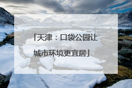 天津：口袋公园让城市环境更宜居