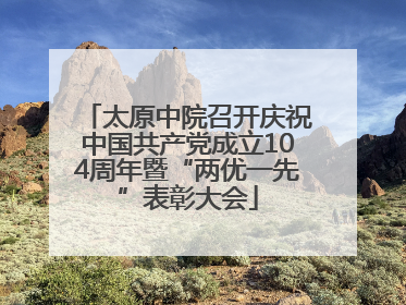 太原中院召开庆祝中国共产党成立104周年暨“两优一先”表彰大会