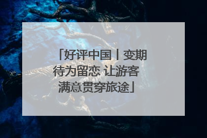 好评中国丨变期待为留恋 让游客满意贯穿旅途