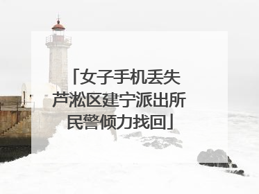 女子手机丢失 芦淞区建宁派出所民警倾力找回