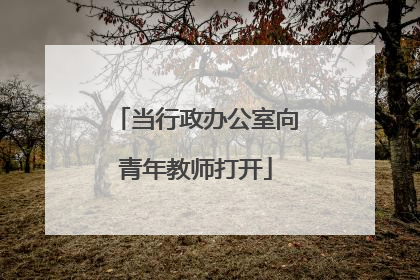 当行政办公室向青年教师打开
