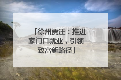 徐州贾汪：推进家门口就业，引领致富新路径
