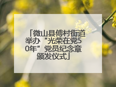 微山县傅村街道举办“光荣在党50年”党员纪念章颁发仪式