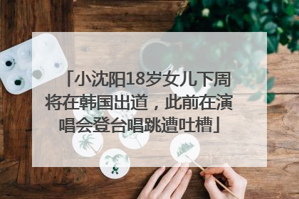小沈阳18岁女儿下周将在韩国出道，此前在演唱会登台唱跳遭吐槽
