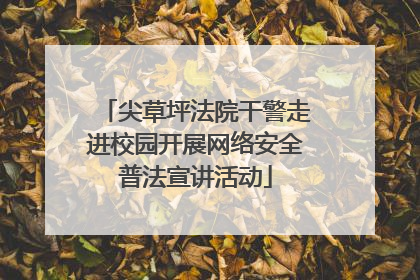 尖草坪法院干警走进校园开展网络安全普法宣讲活动