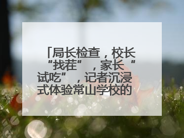 局长检查，校长“找茬”，家长“试吃”，记者沉浸式体验常山学校的陪餐制