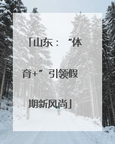 山东：“体育+”引领假期新风尚