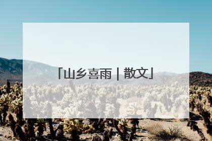 山乡喜雨｜散文