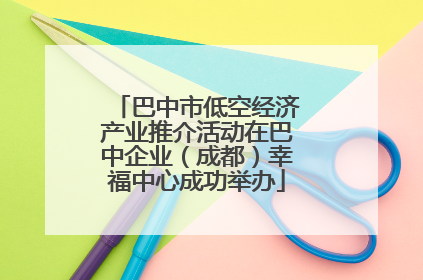 巴中市低空经济产业推介活动在巴中企业（成都）幸福中心成功举办
