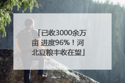 已收3000余万亩 进度96%！河北夏粮丰收在望
