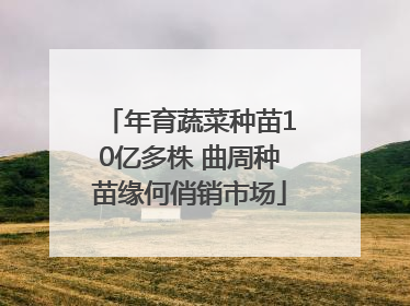 年育蔬菜种苗10亿多株 曲周种苗缘何俏销市场