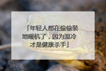 年轻人都在偷偷装地暖机了，因为湿冷才是健康杀手