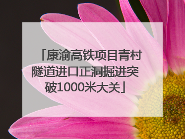 康渝高铁项目青村隧道进口正洞掘进突破1000米大关
