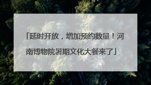 延时开放，增加预约数量！河南博物院暑期文化大餐来了