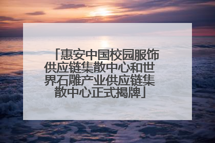 惠安中国校园服饰供应链集散中心和世界石雕产业供应链集散中心正式揭牌