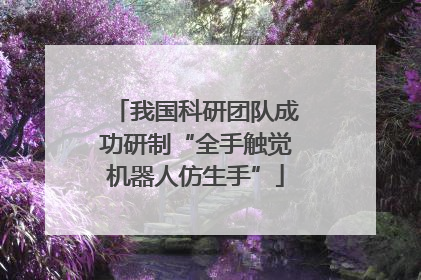 我国科研团队成功研制“全手触觉机器人仿生手”