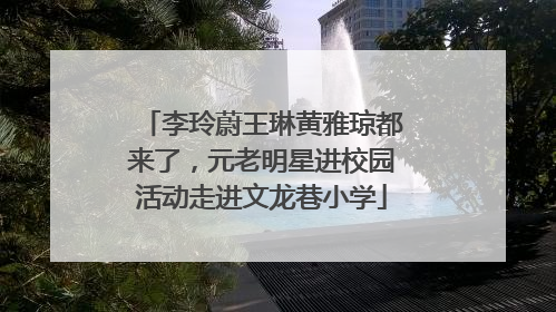 李玲蔚王琳黄雅琼都来了，元老明星进校园活动走进文龙巷小学