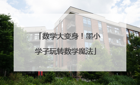 数学大变身！墨小学子玩转数学魔法