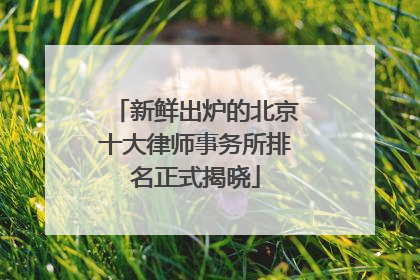 新鲜出炉的北京十大律师事务所排名正式揭晓