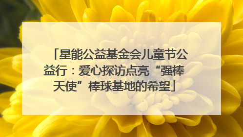 星能公益基金会儿童节公益行：爱心探访点亮“强棒天使”棒球基地的希望