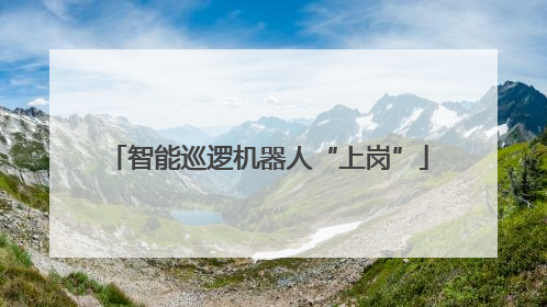 智能巡逻机器人“上岗”