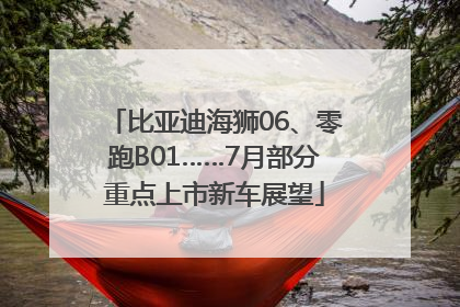 比亚迪海狮06、零跑B01……7月部分重点上市新车展望