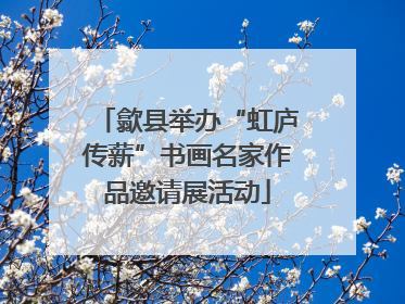 歙县举办“虹庐传薪”书画名家作品邀请展活动