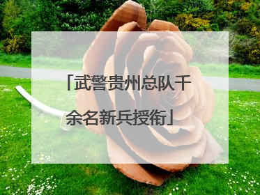 武警贵州总队千余名新兵授衔