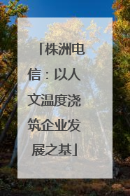 株洲电信：以人文温度浇筑企业发展之基