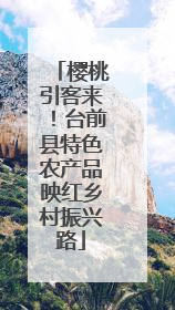 樱桃引客来！台前县特色农产品映红乡村振兴路